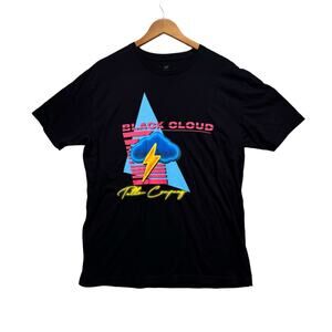 Black Cloud Tattoo Company Indie Punk Hipster Black Retro T Shirt Tee Slim sz XL